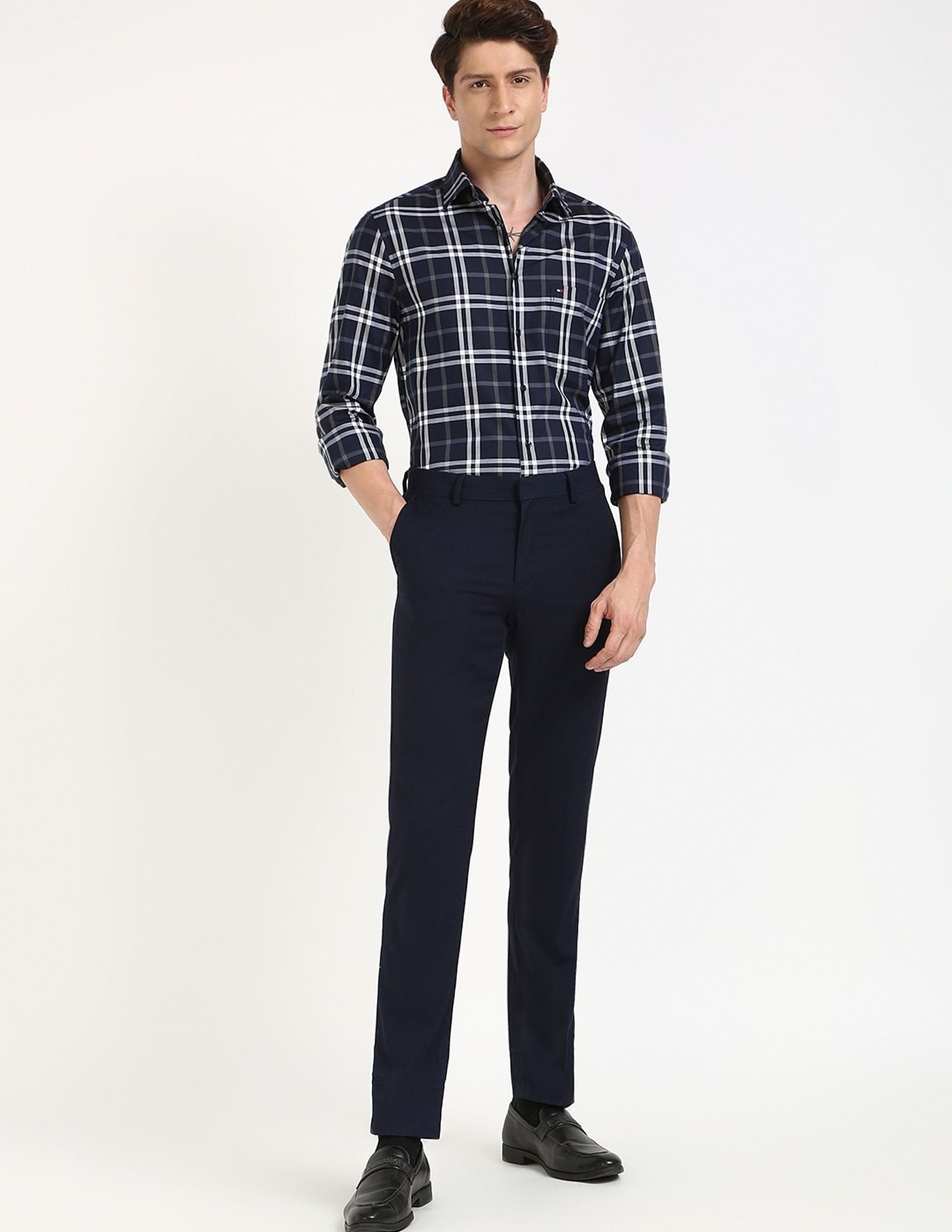 Tommy Hilfiger Checks Regular-Fit Cotton Shirt