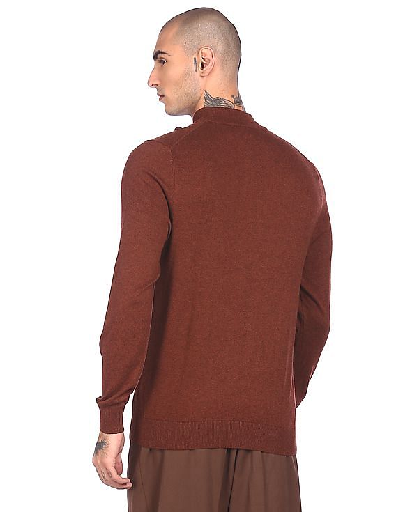 U.S. Polo Assn. High Neck Solid Sweater
