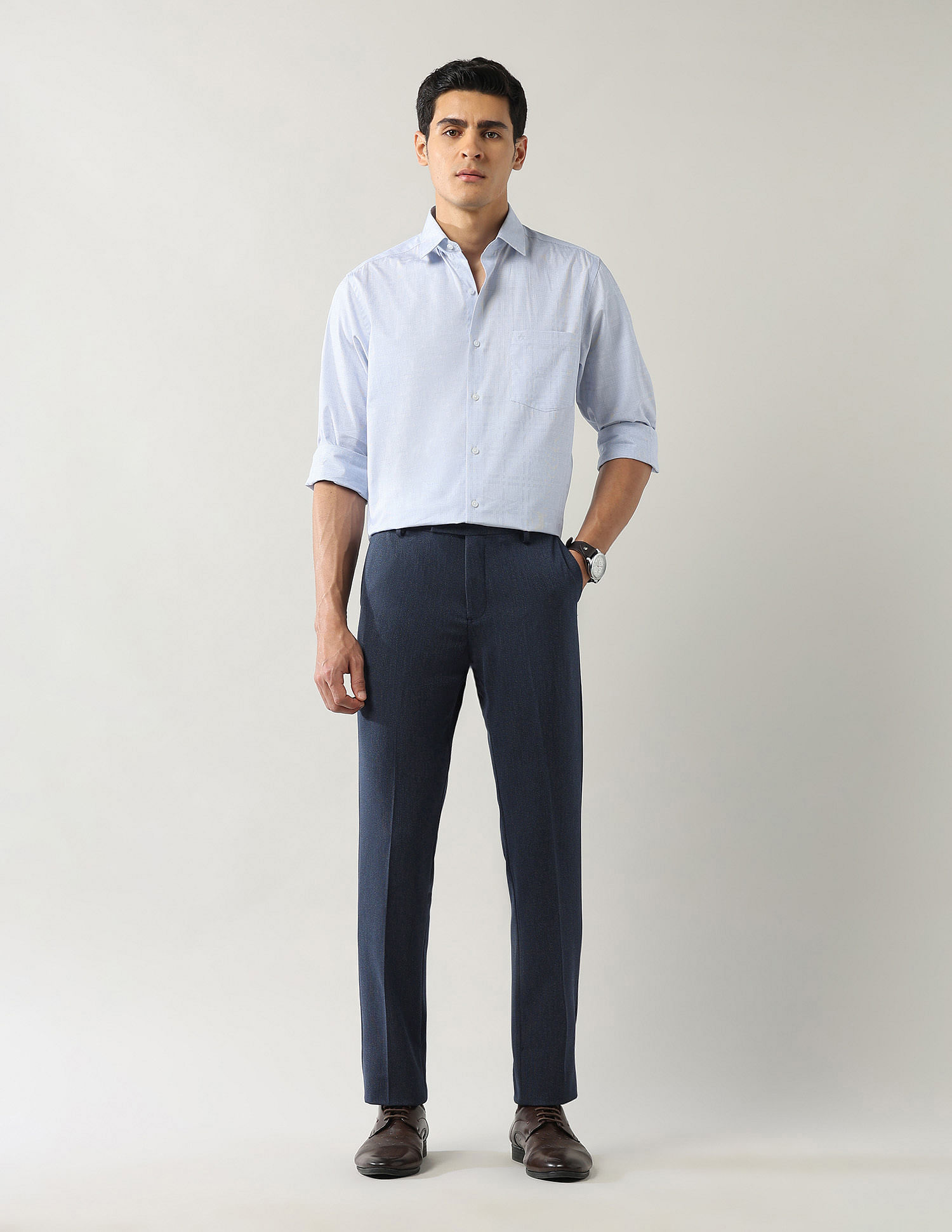 Arrow Bi-Stretch Smartflex Dobby Trousers