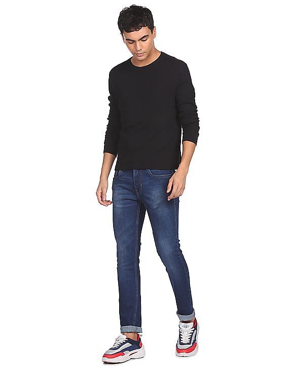 Flying Machine Michael Slim Tapered Fit Stone Wash Jeans