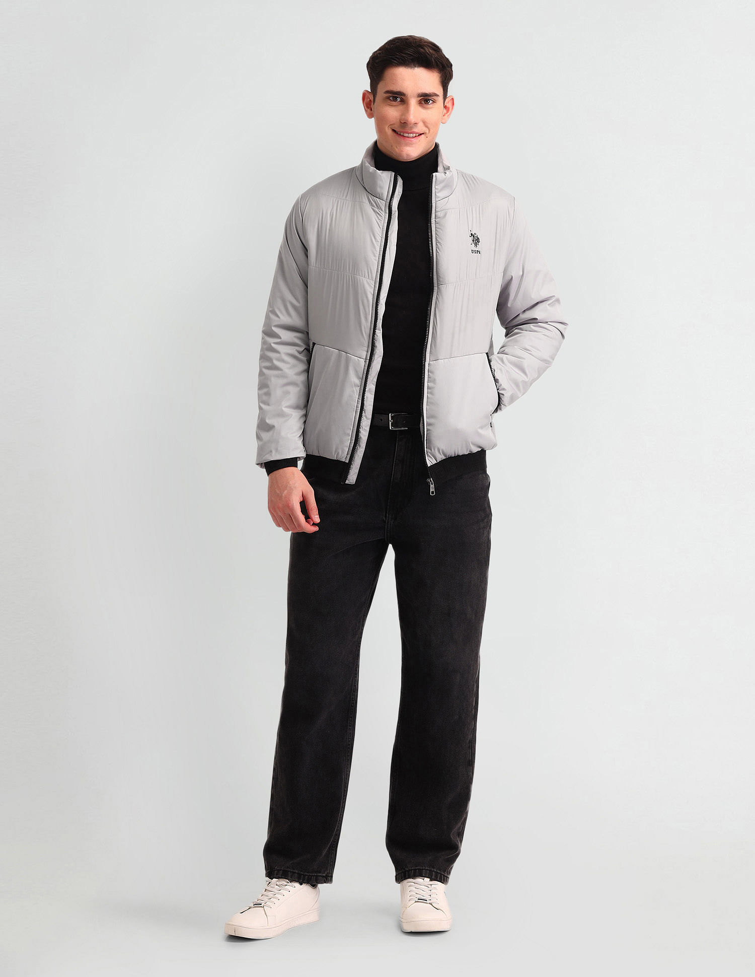 U.S. Polo Assn. Denim Co. UDJCKS1455 LT. GREY Mens Jackets