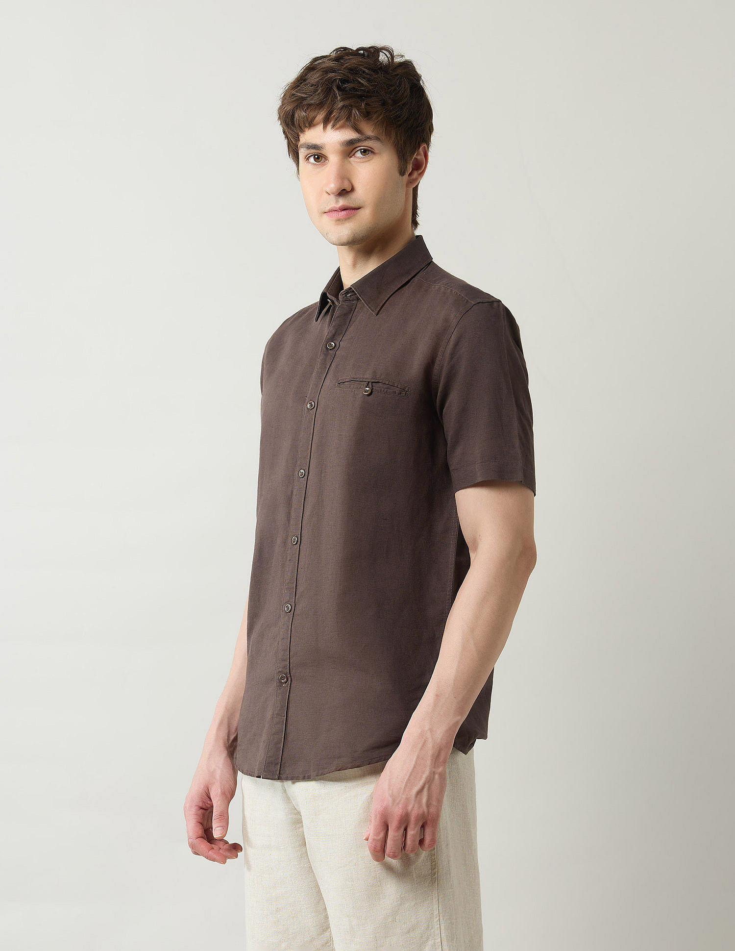 Arrow Sport Pure Linen Slim Fit Shirt