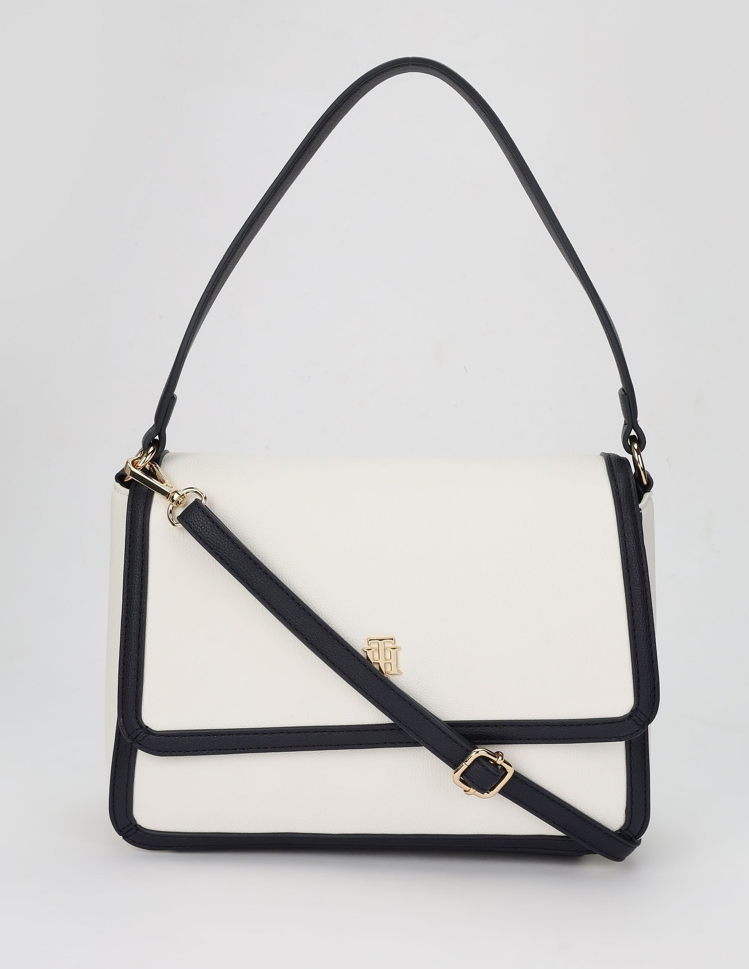 Tommy Hilfiger Solid Blue Pu Sling Bag