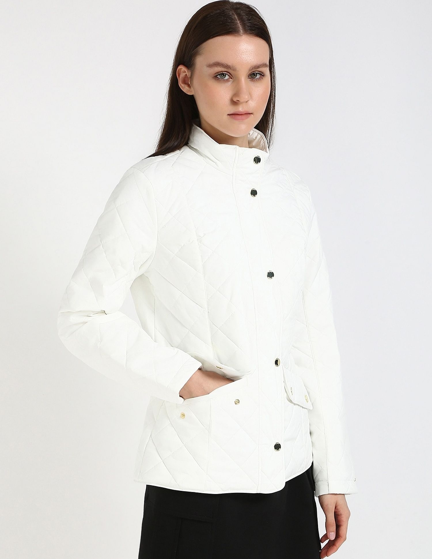 Tommy Hilfiger Regular-Fit Polyester High-Neck Quilted Jacket