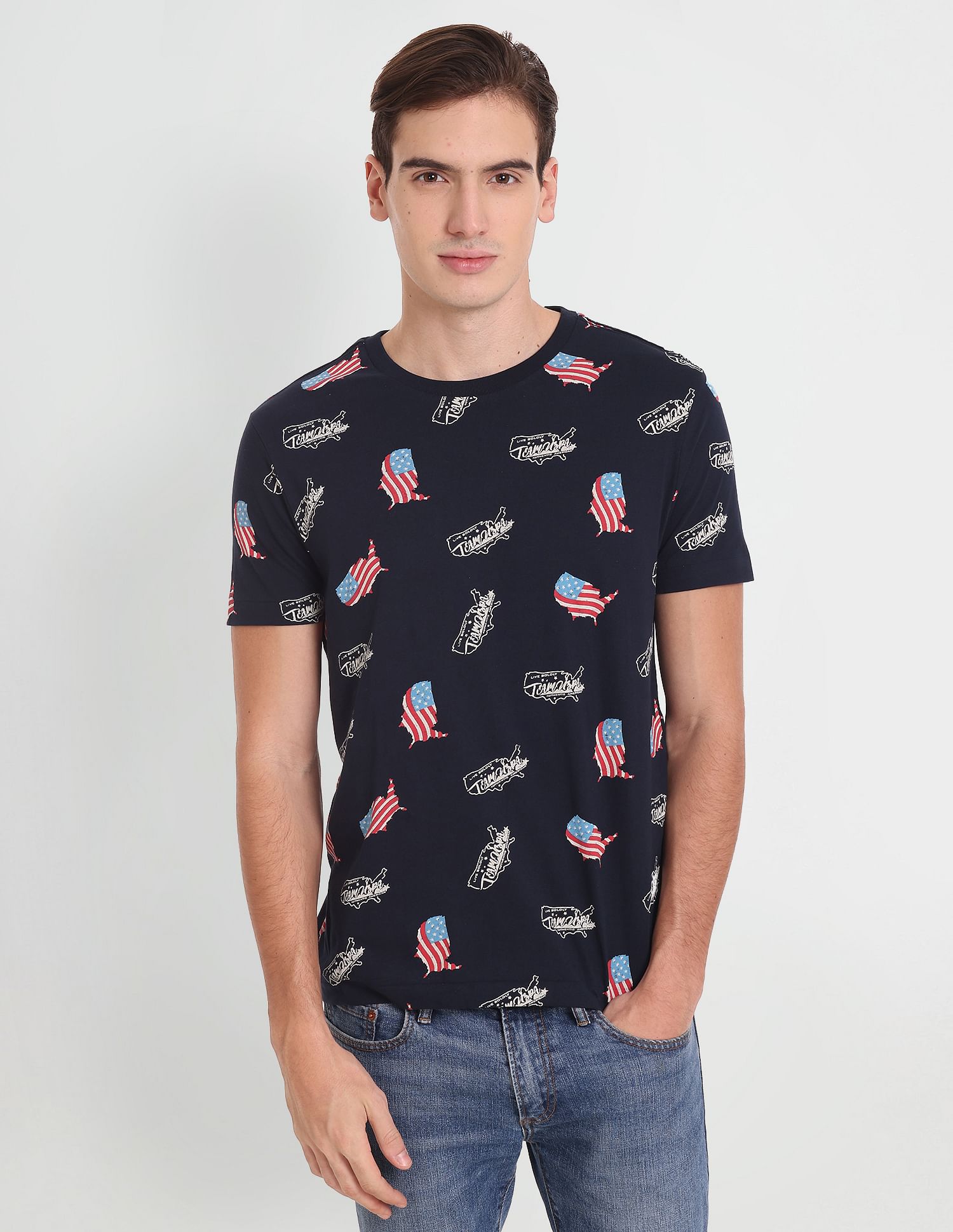 U.S. Polo Assn. Denim Co. Flag Print Cotton T-Shirt