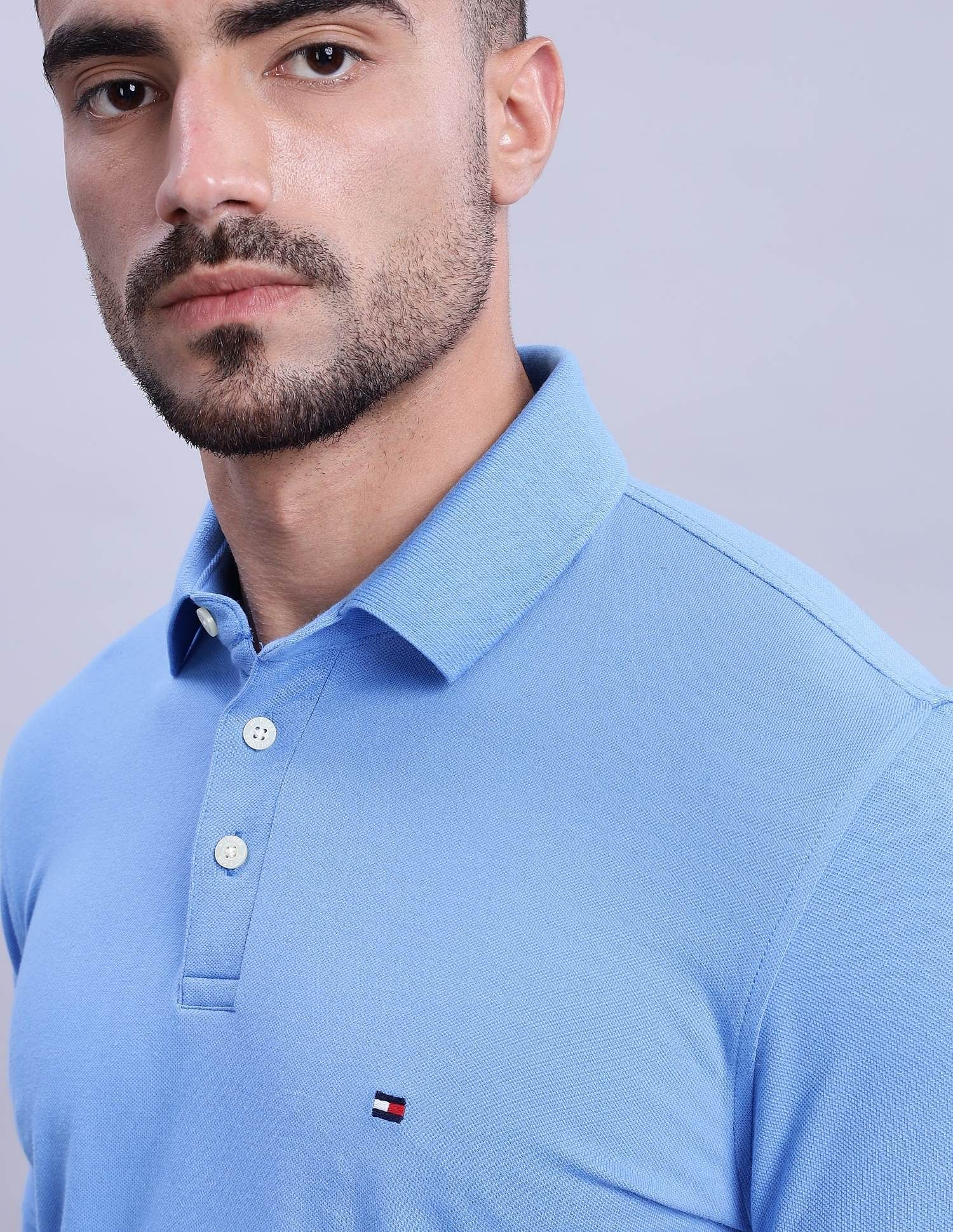 Tommy Hilfiger Solid Regular-Fit Cotton Polo Shirts