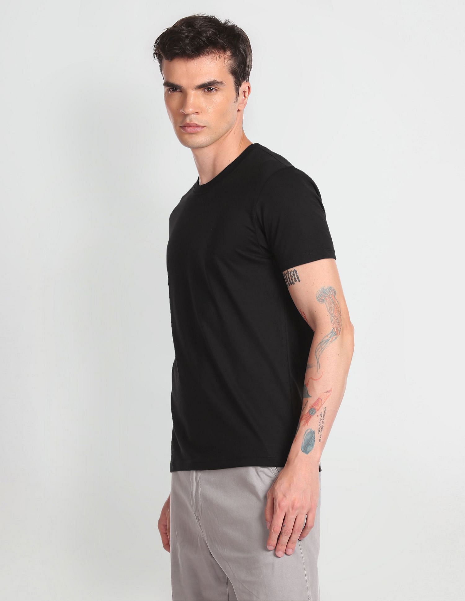 Flying Machine Slim Fit Typographic Print T-Shirt