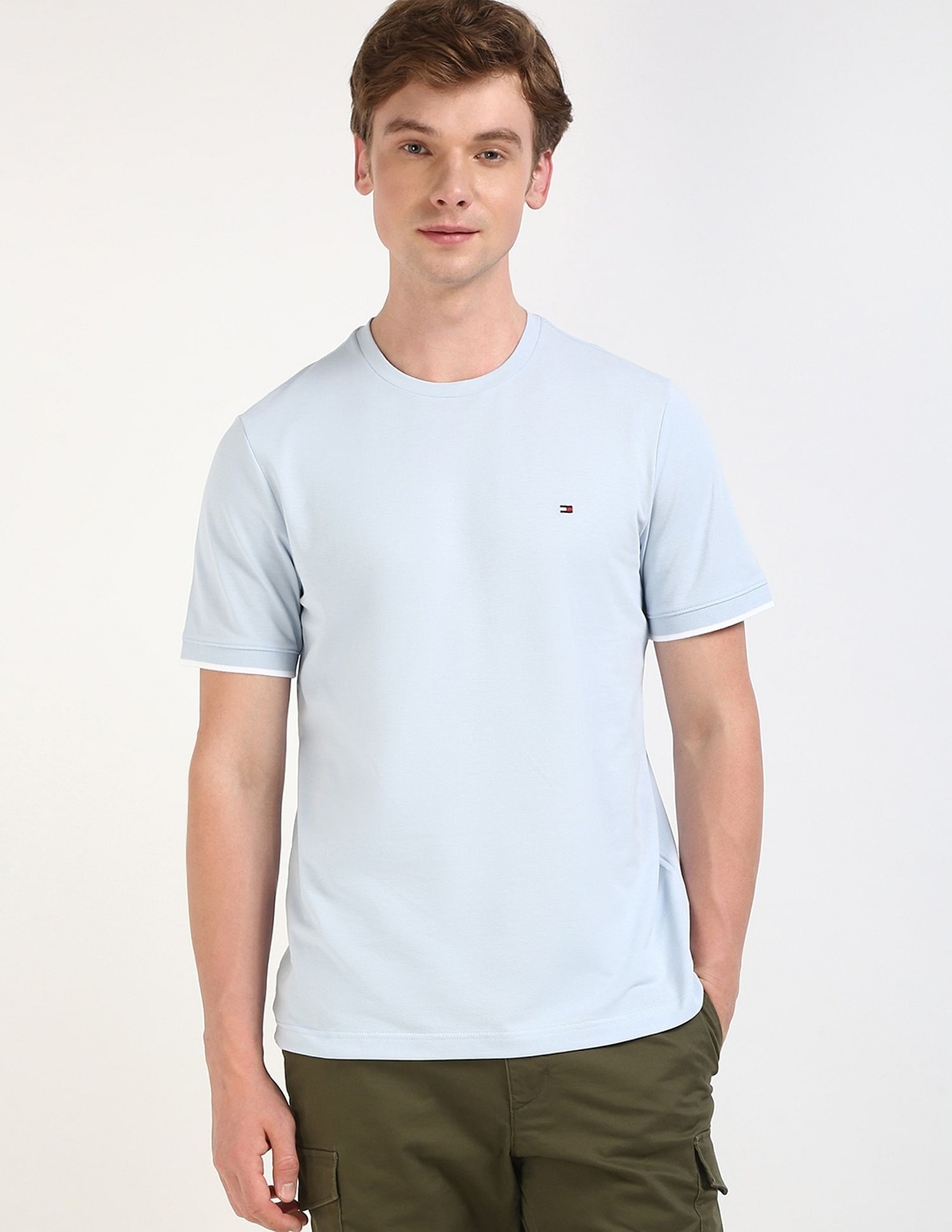 Tommy Hilfiger Solid Regular-Fit Cotton T-Shirt