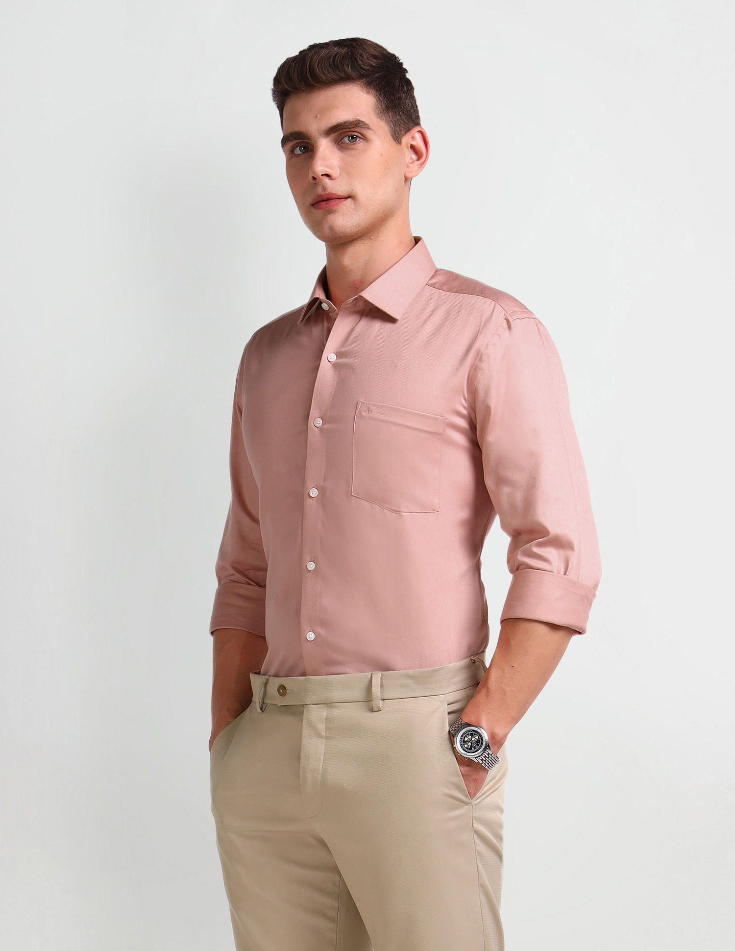 Arrow Manhattan Slim Fit Cotton Shirt