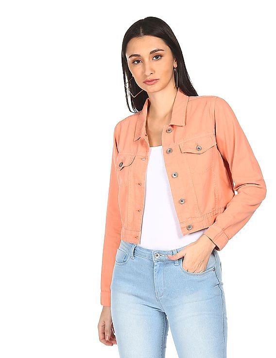 Coral denim hot sale jacket