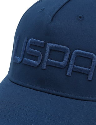 US POLO ASSOCIATION ADJUSTABLE DENIM CAP WITH EMBROIDERED LOGO U.S. Polo Assn. mens U.s. Polo Assn. Washed Twill Cotton  main image 2