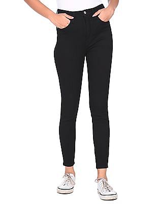 Calvin Klein Women Black Mid Rise Slim Fit Jeans