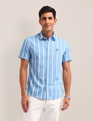 U S Polo Assn Vertical Striped Regular Fit Shirt