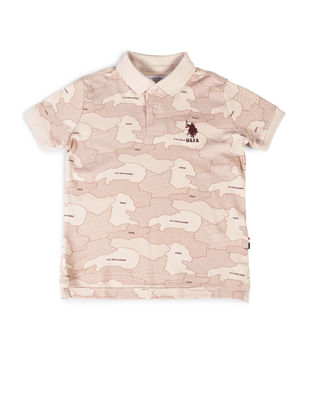 Buy U.S. Polo Assn. Kids Boys Abstract Printed T-Shirt