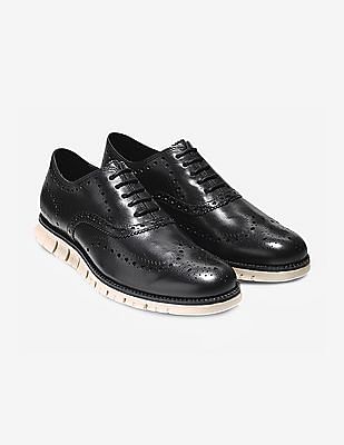 Cole Haan Grand 360 ブラックエナメルシューズ フレックスグランド360 キャップトゥオックスフォード mens