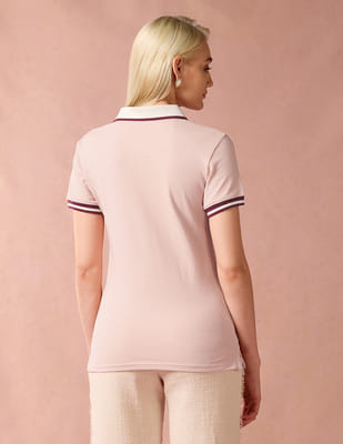 Buy U.S. Polo Assn. Women Zip Up Cotton Polo Shirt - NNNOW.com