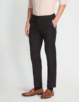 Arrow Tailored Regular Fit Dobby Formal Trousers