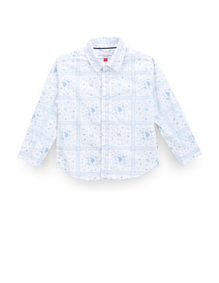 U S Polo Assn Kids Boys Brand Print Paisley Shirt