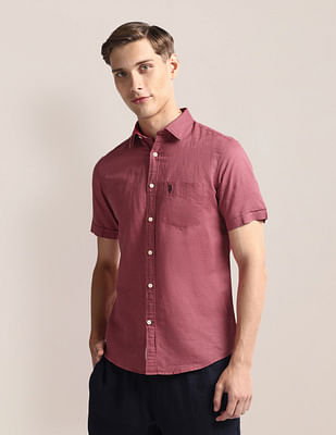 U S Polo Assn Solid Tailored Regular Fit Shirt