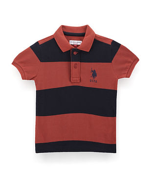 U S Polo Assn Kids Boys Rugby Stripe Polo Shirt