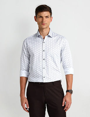 Arrow Manhattan Slim All-Over Printed Shirt