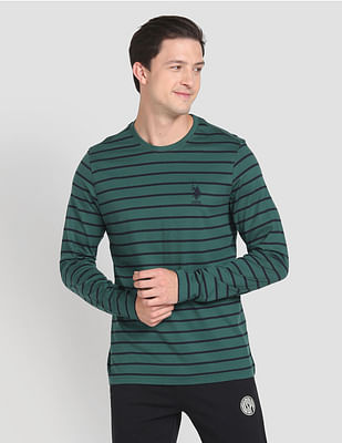 Uspa Innerwear Crew Neck Stripe I694 Lounge T-Shirt - Pack Of 1