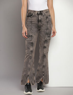 Calvin Klein Acid Wash Bootcut Jeans