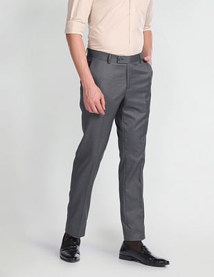 Arrow Tailored Regular Fit Dobby Formal Trousers