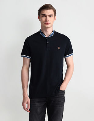 U S Polo Assn Denim Co Solid Muscle Fit Polo Shirt