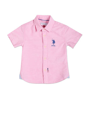 U S Polo Assn Kids Boys Oxford Solid Shirt