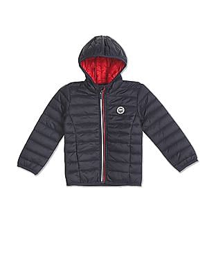 U S Polo Assn Kids Long Sleeve Hood Puffer Jacket