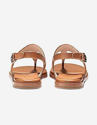 Buy Cole Haan Brown Ainslee Grand T-Strap Sandals - NNNOW.com