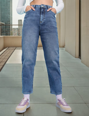 Buy Flying Machine Women High Rise Mom Fit Jeans - NNNOW.com