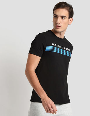 U S Polo Assn Striped Logo Sport T-Shirt