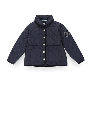 U S Polo Assn Kids Girls Diamond Quilted Solid Jacket