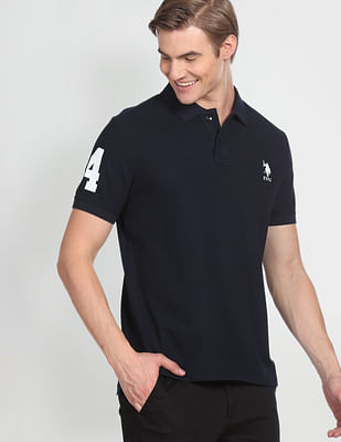 U S Polo Assn Denim Co Solid Cotton Polo Shirt