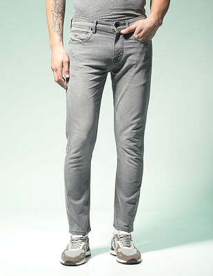 Flying Machine Slash Slim Tapered Mid Rise Jeans