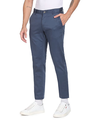 Flying Machine Super Slim Fit Solid Trousers