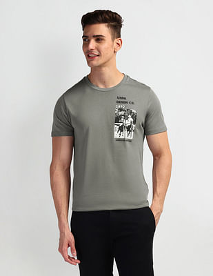 U S Polo Assn Denim Co Brand Print Muscle Fit T-Shirt