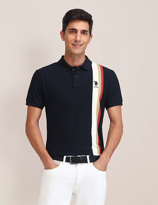 U S Polo Assn Slim Fit Striped Polo Shirt