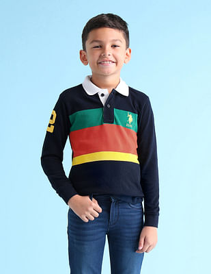 U S Polo Assn Kids Boys Colour Blocked Polo Shirt