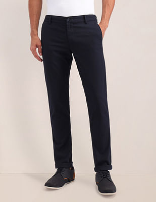 U S Polo Assn Denver Slim Fit Solid Trousers