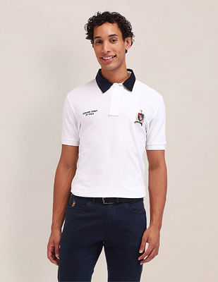 U S Polo Assn Slim Fit Solid Polo Shirt