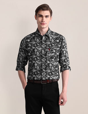 U S Polo Assn Tailored Fit Floral Shirt