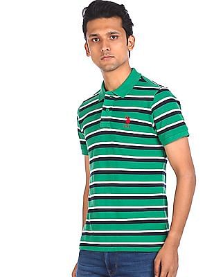 U S Polo Assn Cotton Striped Polo Shirt