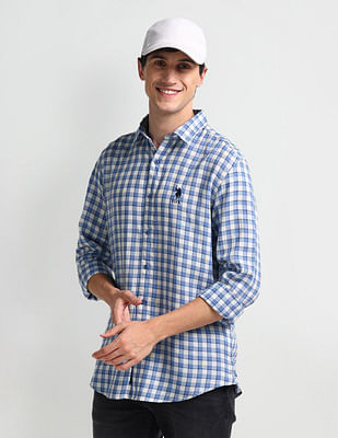 U S Polo Assn Denim Co Shepherd Check Slim Shirt