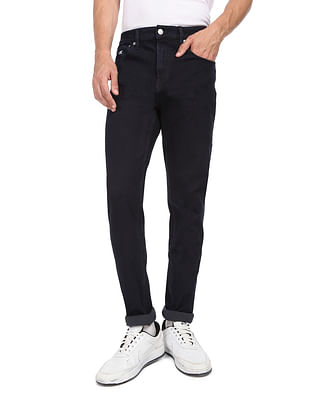 Calvin Klein Men Dark Blue Mid Rise Skinny Fit Dark Wash Jeans