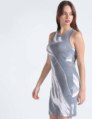 Calvin Klein Jeans Motion Blur Ribbed Tank Dress