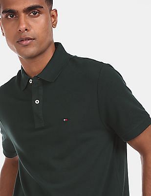 tommy hilfiger dark green polo