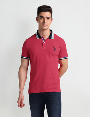 U S Polo Assn Denim Co Muscle Fit Solid Polo Shirt